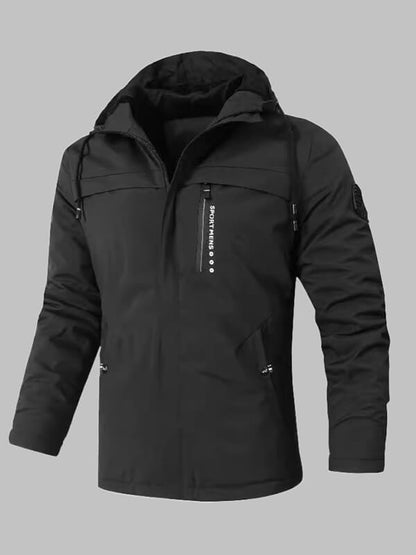 Erkek polar gündelik kapüşonlu outdoor ceketi