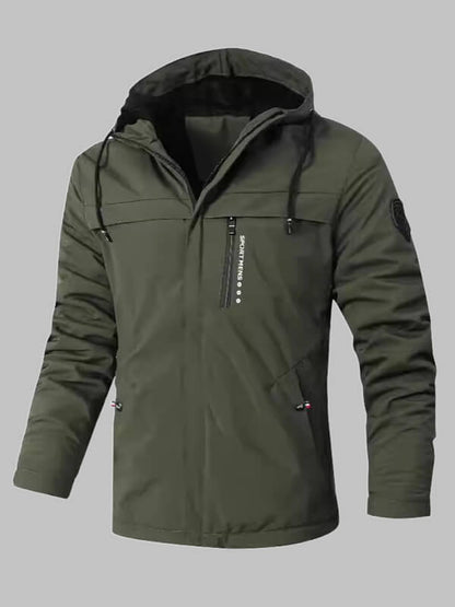 Erkek polar gündelik kapüşonlu outdoor ceketi